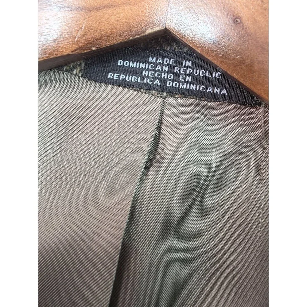 Towncraft Y2K Classic 2-Btn Blazer Men Sz 44R Gray Herringbone Notch Lapel 3.75